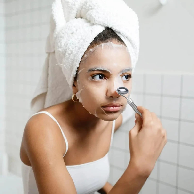 Rouleau Facial en Acier Inoxydable & Gua Sha – Traitement Visage, Corps, Détente et Pierre Massage Visage
