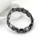 Bracelet d’acupression double Hématite – Soulagement douleurs arthrite, stimulation points d’acupression, bijou énergétique pour hommes et femmes