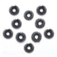 Bague d’acupression – Lot de 5 anneaux noirs et dorés pour massage des doigts, thérapie et relaxation des mains