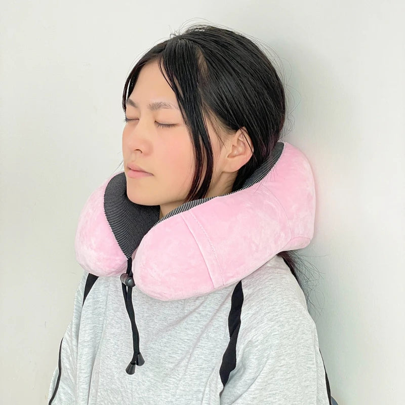 Coussin relaxant – Oreiller cervical en mousse à mémoire en U pour voyage et massage du cou