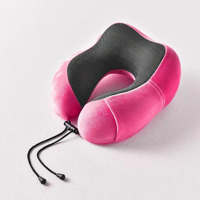 Coussin relaxant – Oreiller cervical en mousse à mémoire en U pour voyage et massage du cou