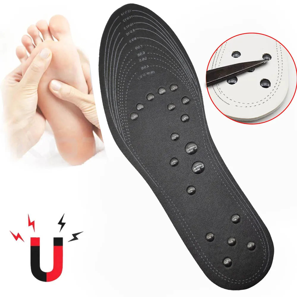 Semelle magnétique unisexe – 18 aimants, massage par acupression, coussinets pour chaussures, semelles thérapeutiques et amincissantes