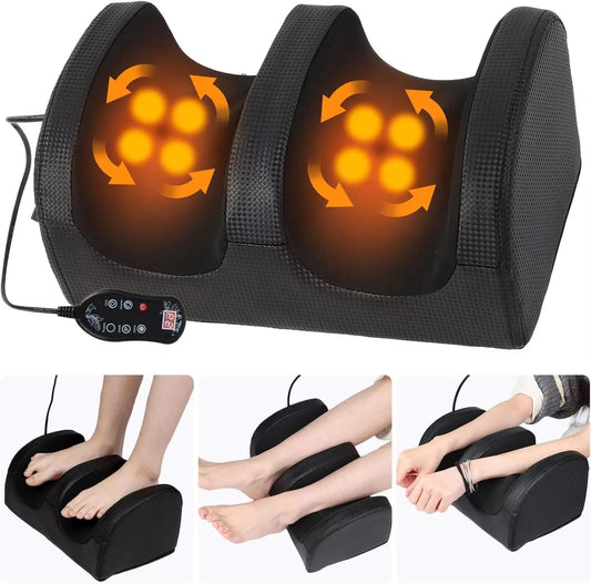 Appareil pour le massage des pieds – Shiatsu, rouleaux vibrants et soulagement fatigue