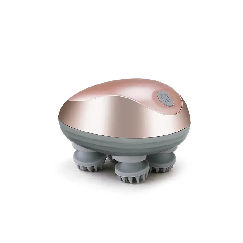 Masseur cuir chevelu électrique magnétique rechargeable – Mini masseur de tête à pétrissage multifonction
