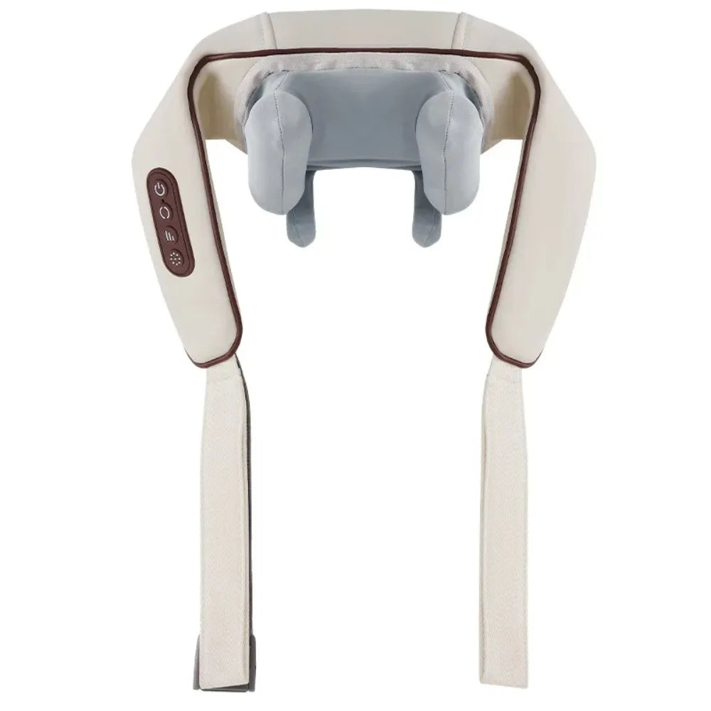 Écharpe de massage chauffante portable – Shiatsu cou et trapèzes, multifonction