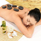 Pierres de massage – Set de 20 pierres volcaniques en basalte avec coffret chauffant