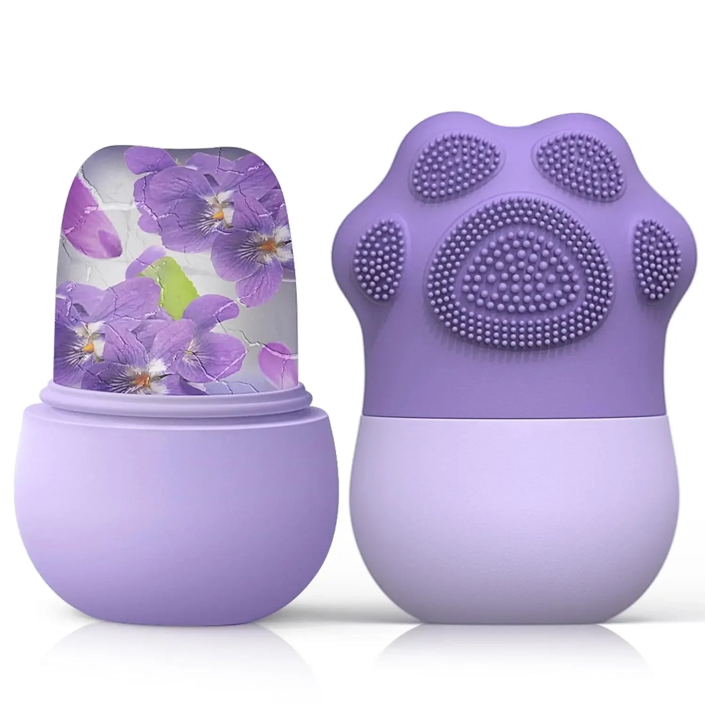Rouleau de Glace Visage en Silicone – Massage Facial Rafraîchissant – Réduit les Poches et Apaise la Peau