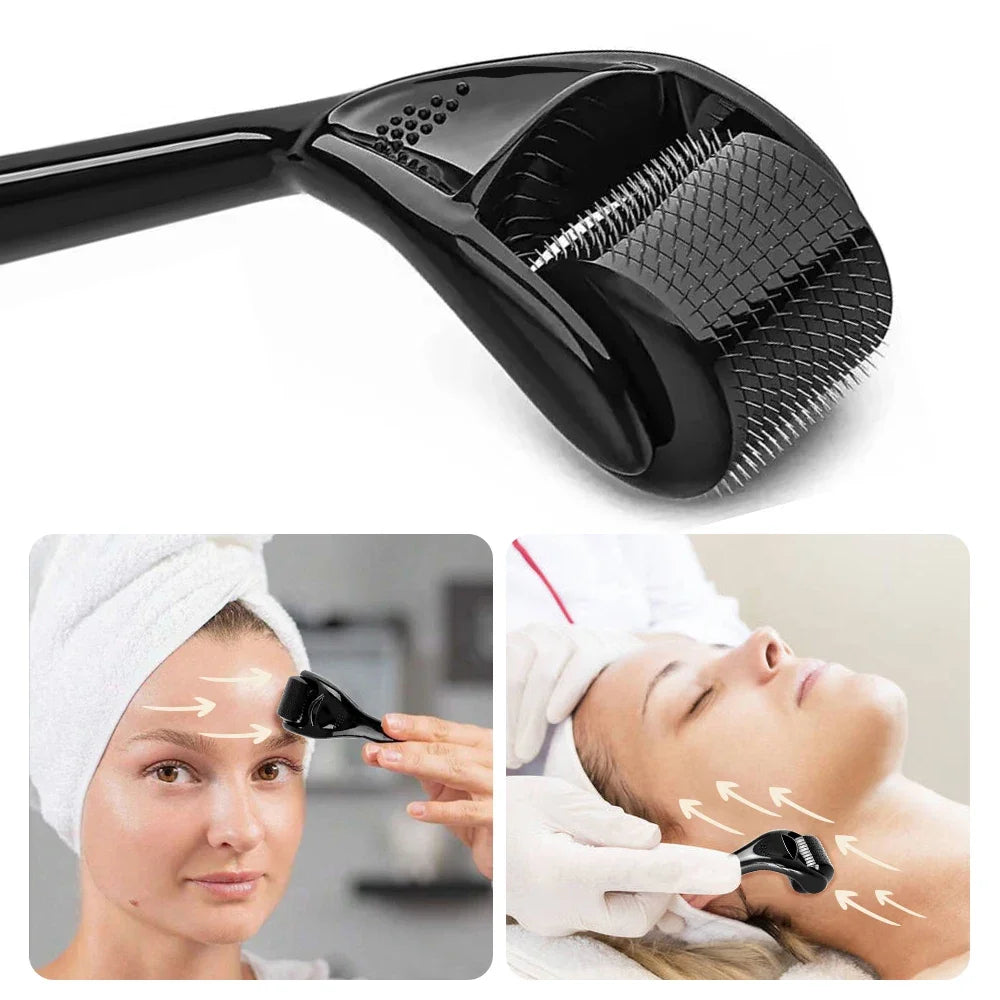 Derma Roller 540 Aiguilles – Dermaroller Professionnel Soin de la Peau, Barbe et Cheveux