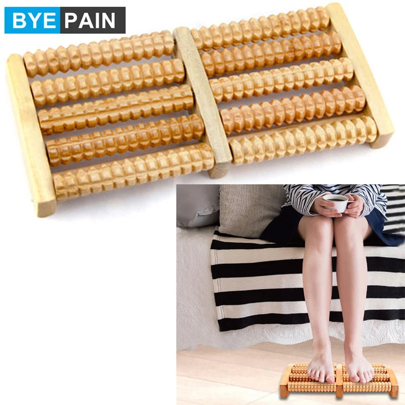 Rouleau Masseur Pied en Bois – Relaxation, Réflexologie et Soulagement Douleur Pieds