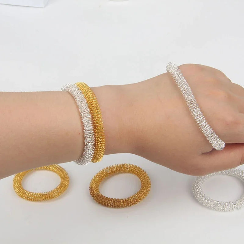 Bracelet d’acupression – Lot de 10 anneaux de massage pour poignets, jouets sensoriels et thérapie anti-stress pour anxiété et autisme