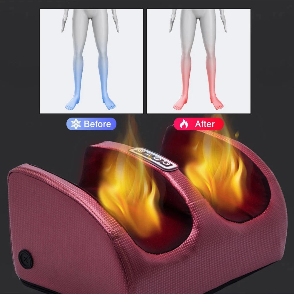 Masseur Pied Électrique – Shiatsu Chauffant, Relaxation Musculaire et Soulagement Fatigue Pieds et Mollets