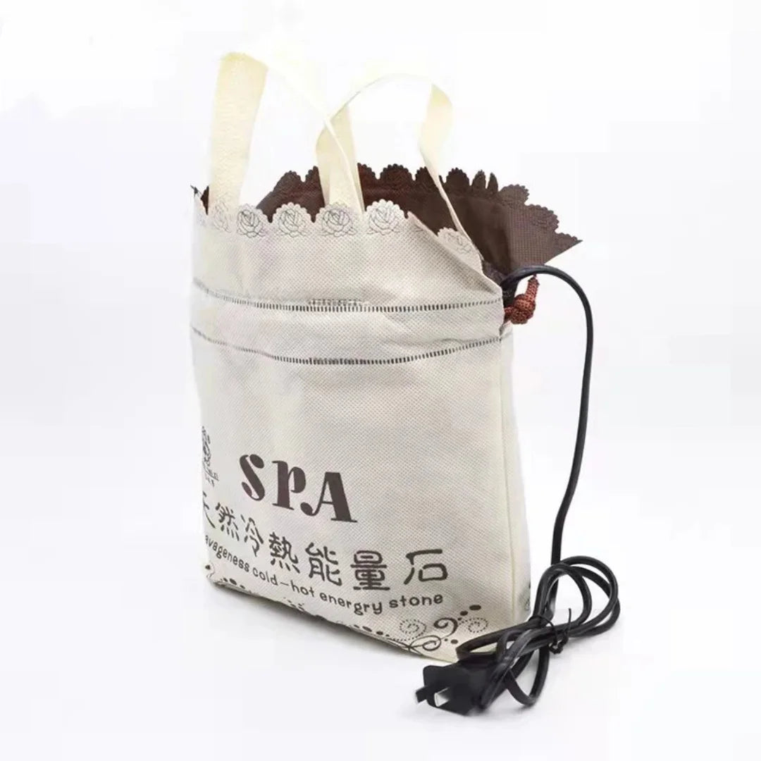 Pierres de massage – Set de 20 pierres volcaniques en basalte avec coffret chauffant