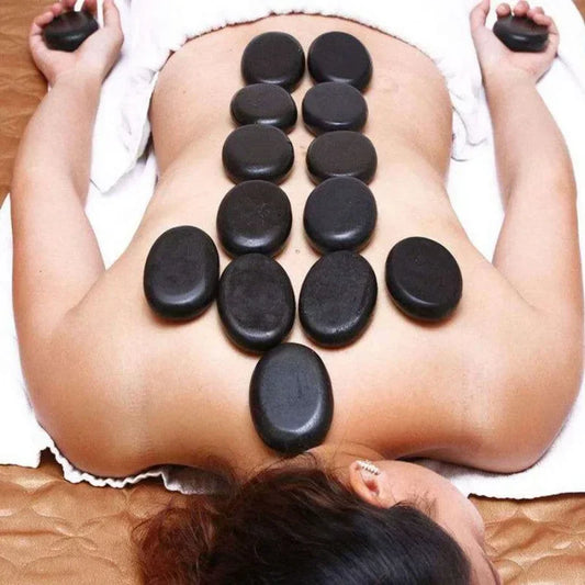 Pierres de massage – Basalte volcanique naturel pour visage et corps, spa et thérapie relaxante
