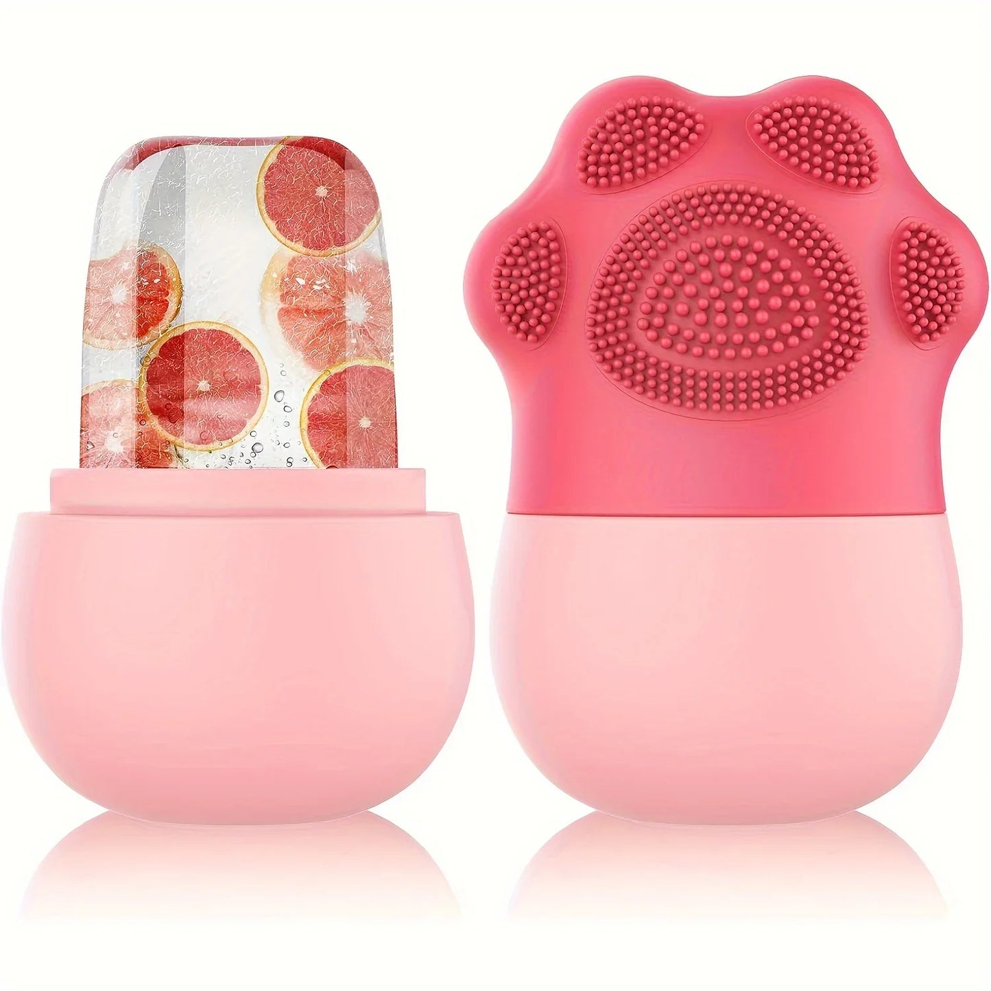 Rouleau de Glace Visage en Silicone – Massage Facial Rafraîchissant – Réduit les Poches et Apaise la Peau