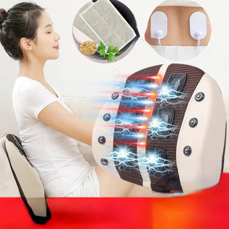 Coussin massant dos – Massage électrique, vibration, chaleur et thérapie lombaire
